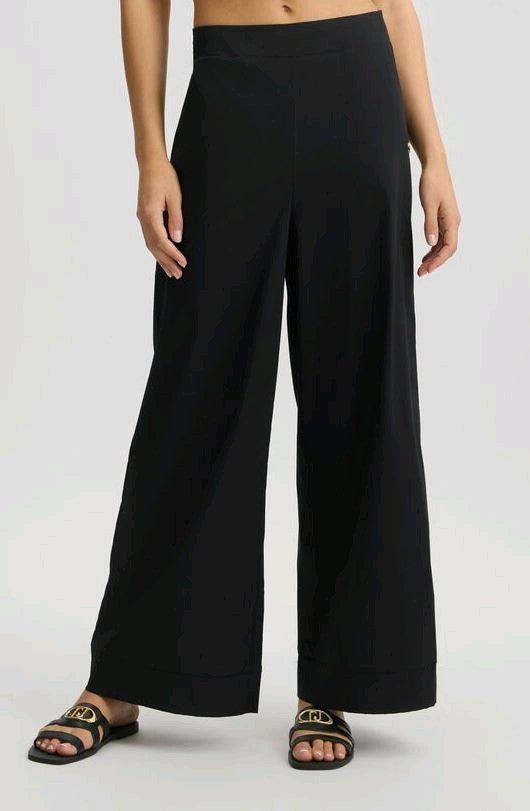 liu jo pantaloni a palazzo in cotone va5065ts330